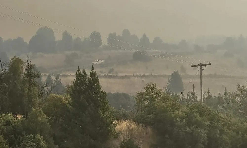 humo en la ruta n°71