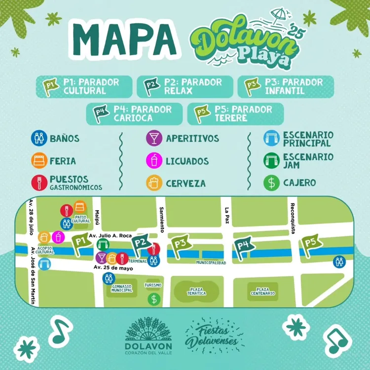 Mapa - Dolavon PLAYA
