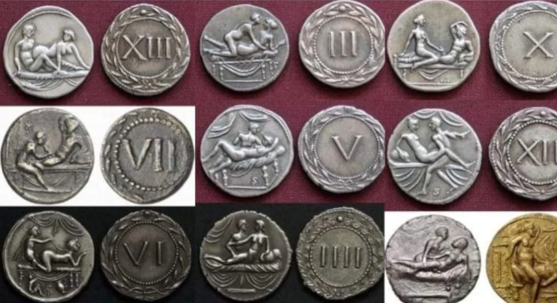 monedas sexuales romanas