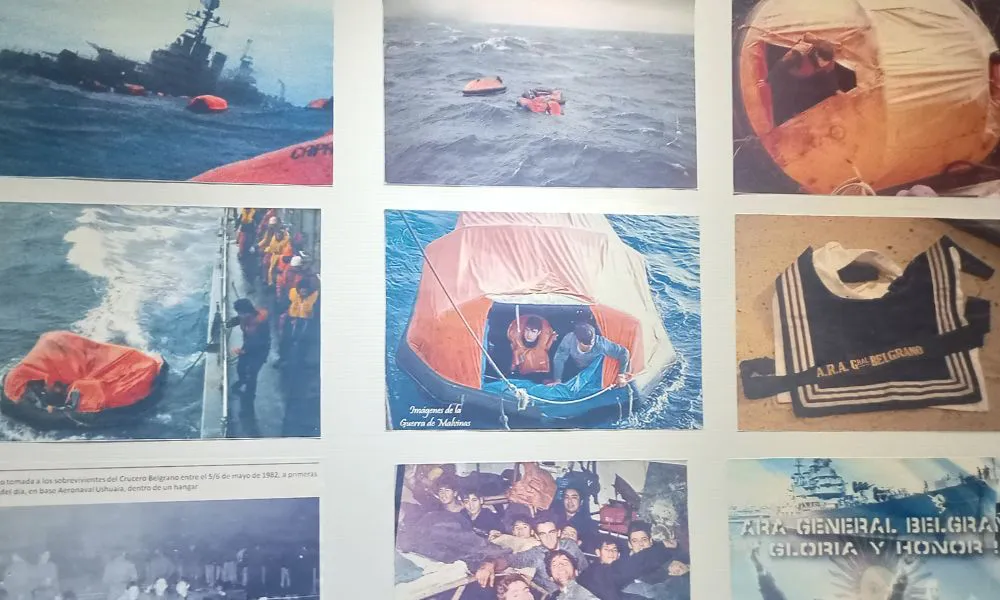 Fotos del hundimiento del Belgrano