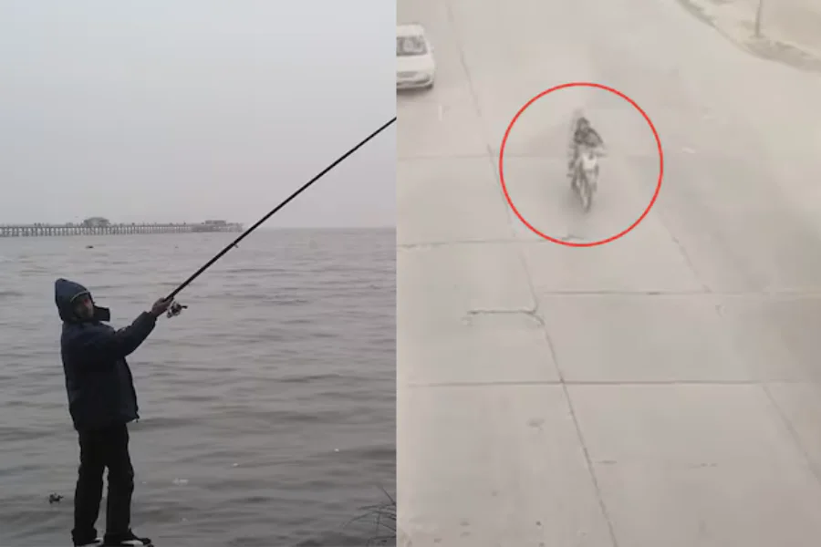 Iba a pescar con su hijo y chocó con un cable