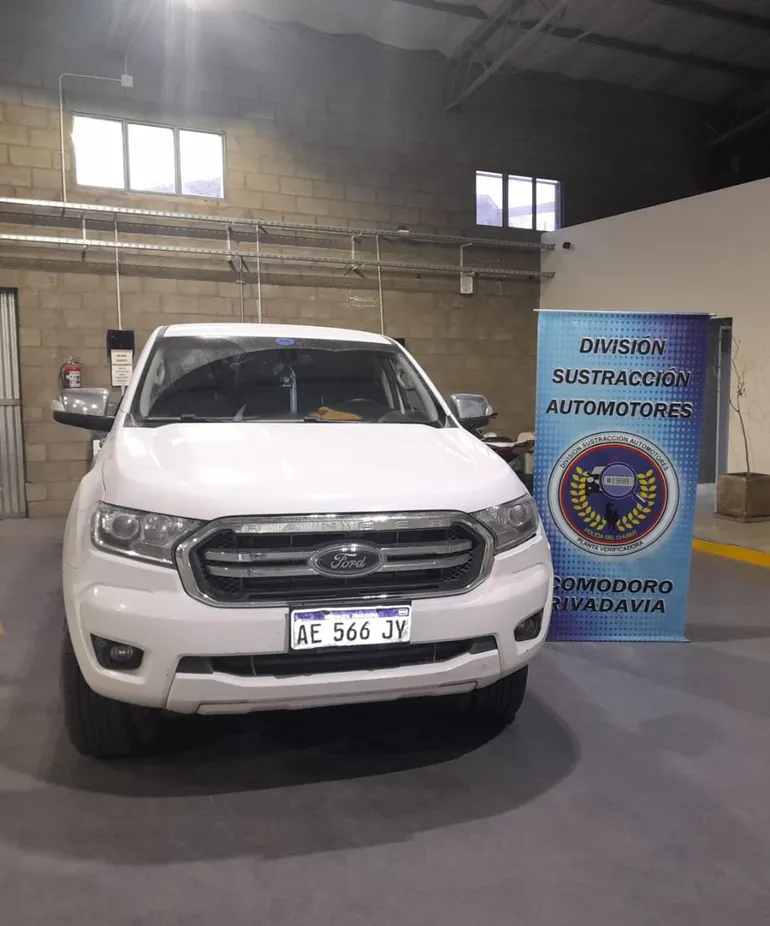 Ford Ranger secuestrada.
