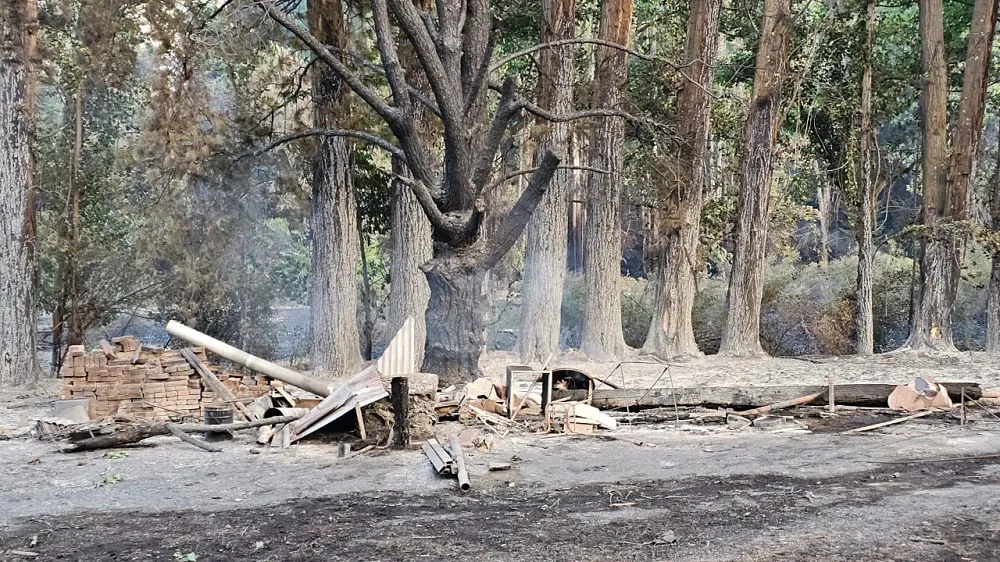 Incendio en Epuyén. Foto: Lely Castro