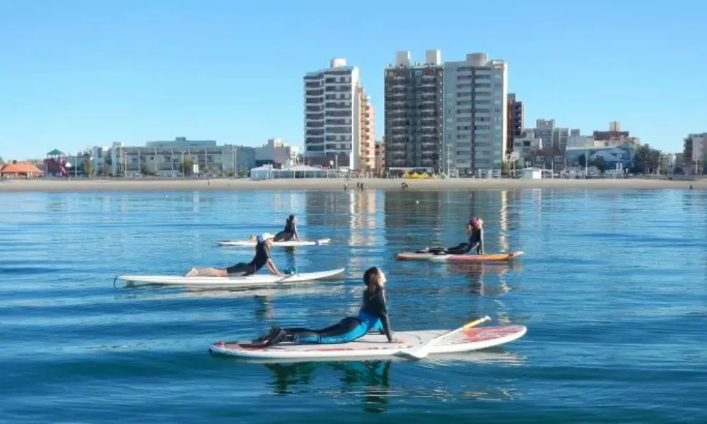 Actividad en la playa de Puerto Madryn