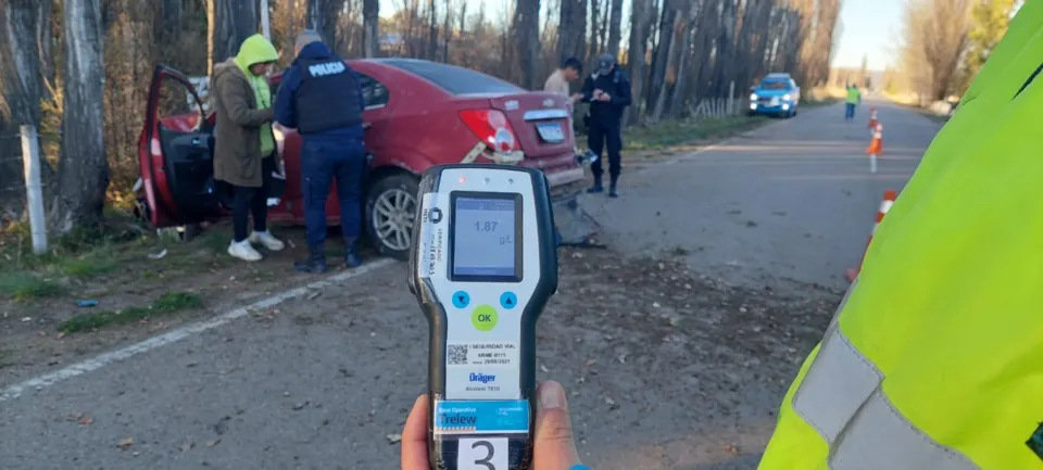 Alcoholímetro marcando la graduación