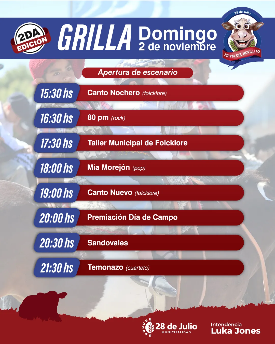 Fiesta del Novillito - Grilla día 2