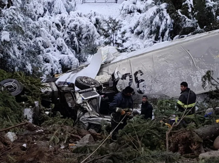 MILAGRO EN EL BOLSÓN: CAMIONERO CHILENO SOBREVIVE TRAS CAER 40 METROS POR UN BARRANCO