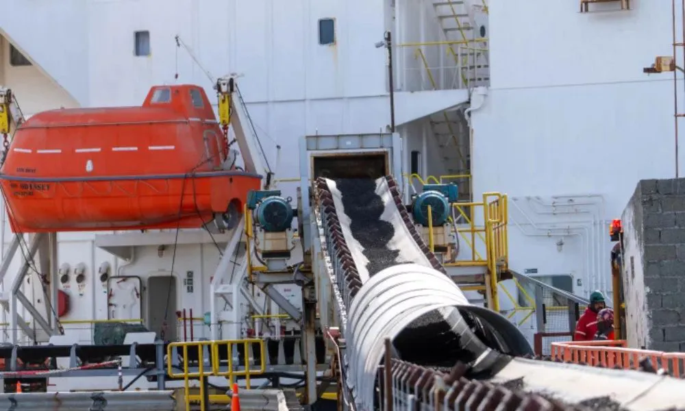 Exportación de carbón desde Santa Cruz Foto: La Opinión Austral