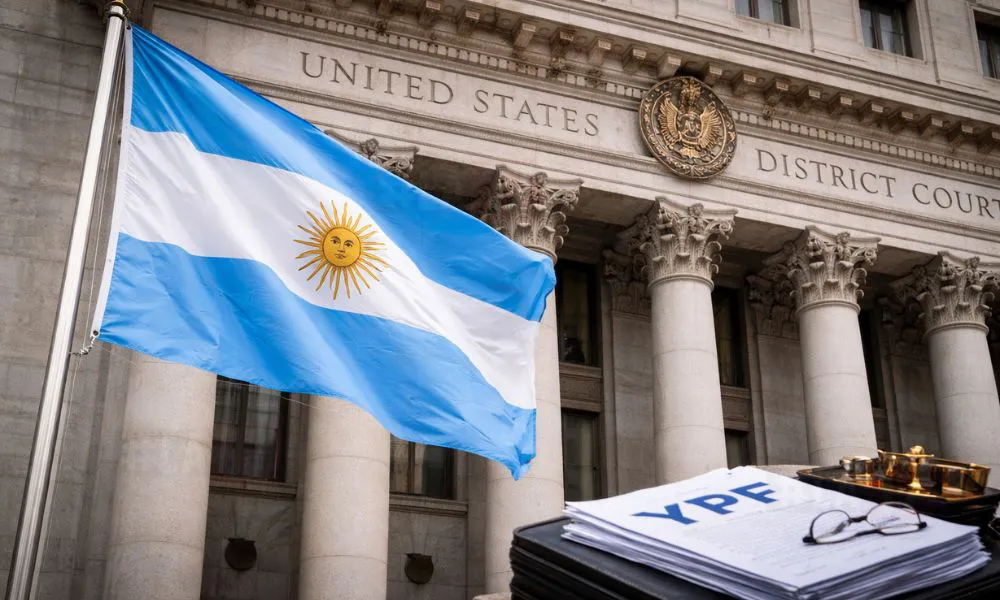 Causa YPF. Imagen creada con IA generativa por #LA17