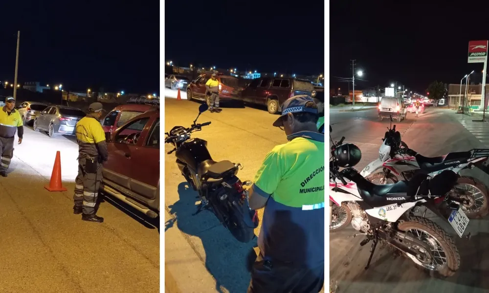 Controles de tránsito en Trelew