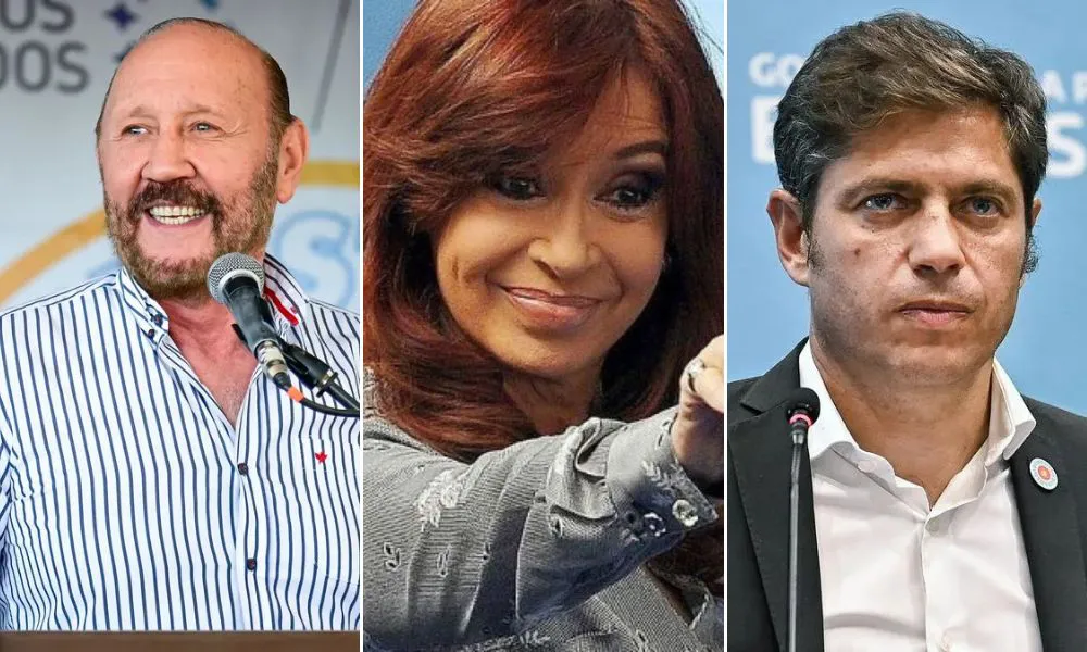 Gildo Insfrán, Cristina Kirchner y Axel Kicillof
