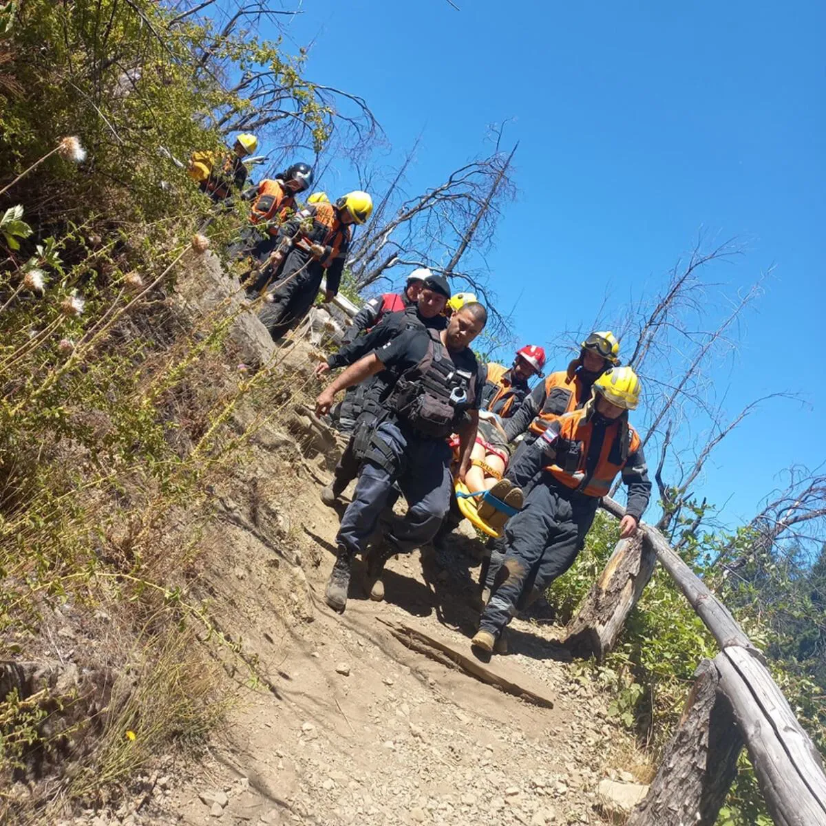 Rescate de la mujer descompensada