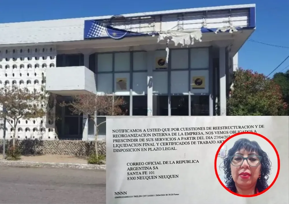 Despidieron a la única mujer del Correo Argentino de Trelew
