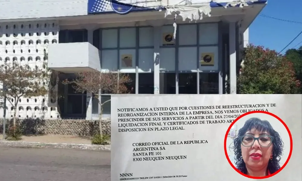 Mujer despedida Correo Argentino