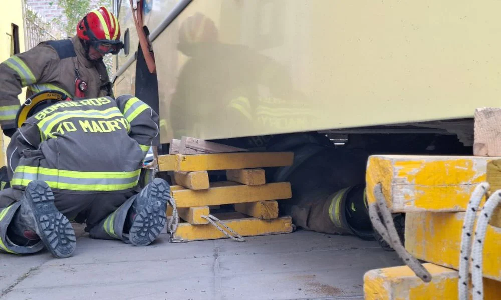 Simulacro de accidente en Madryn