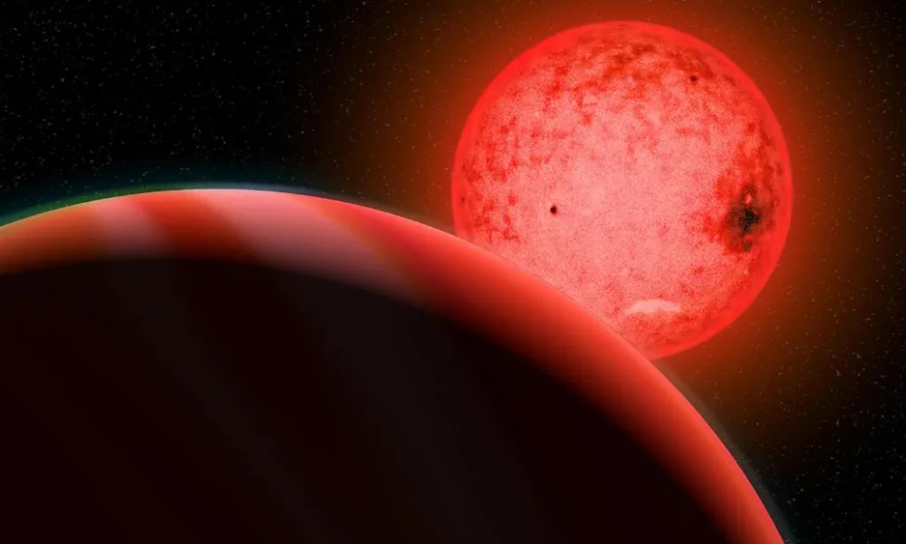 Planeta emerge de una estrella