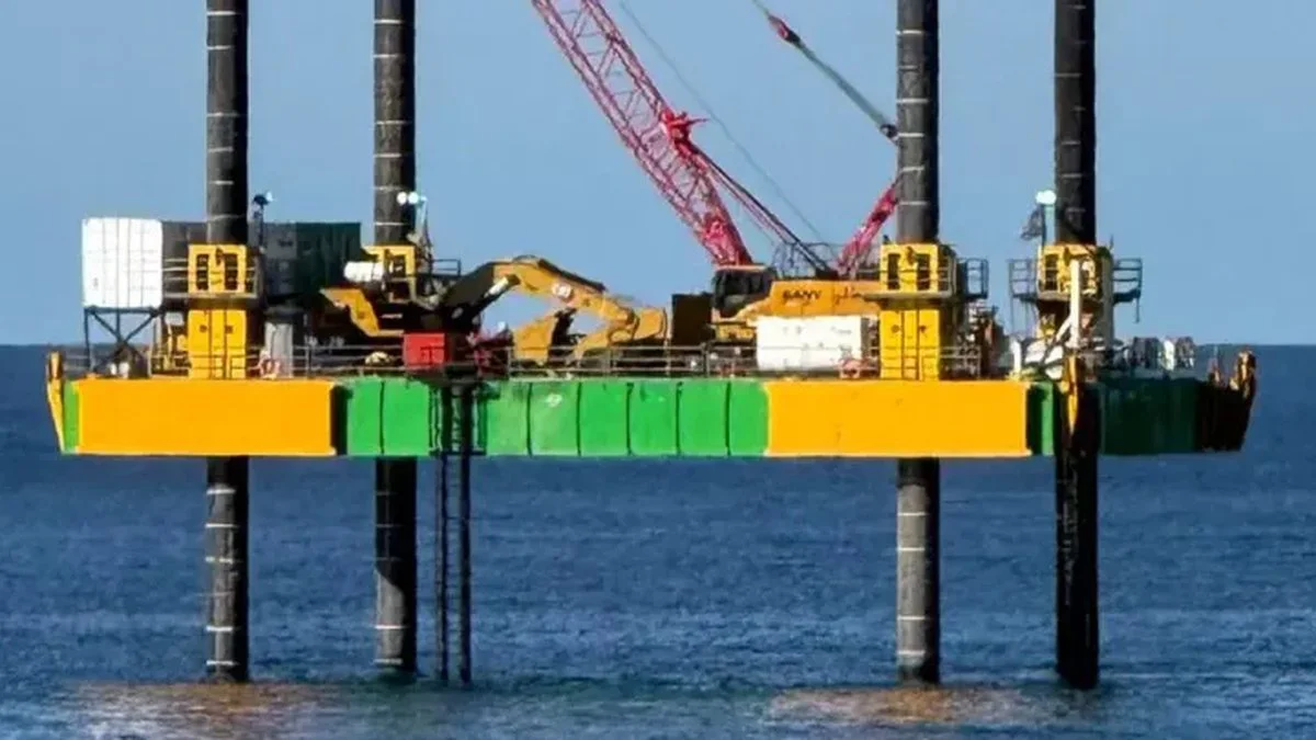 La plataforma en Punta Colorada. FOTO Pido la palabra