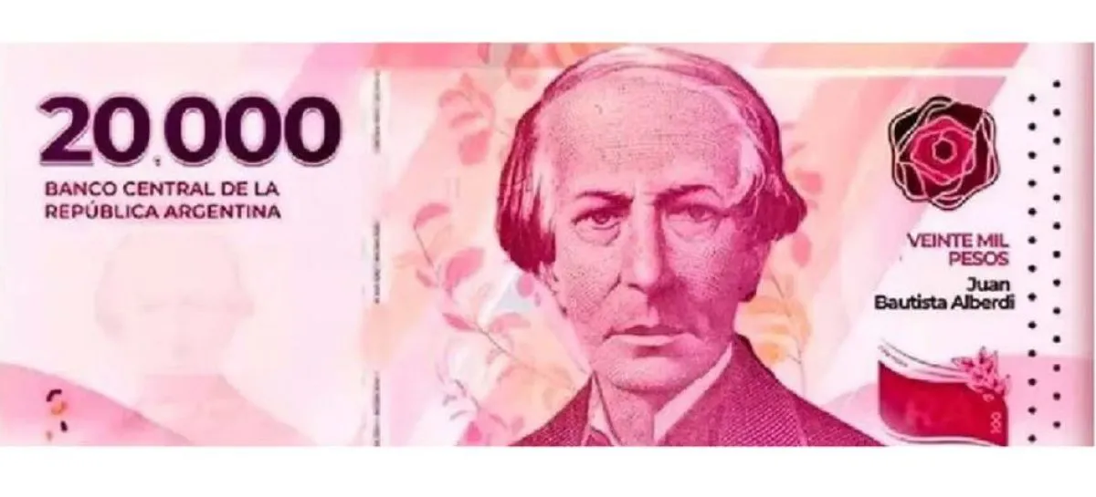 Nuevo billete de 20 mil pesos