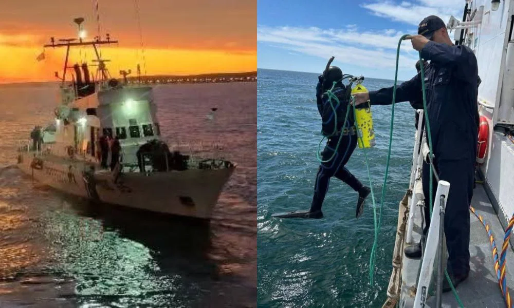 Búsqueda de la joven en el mar