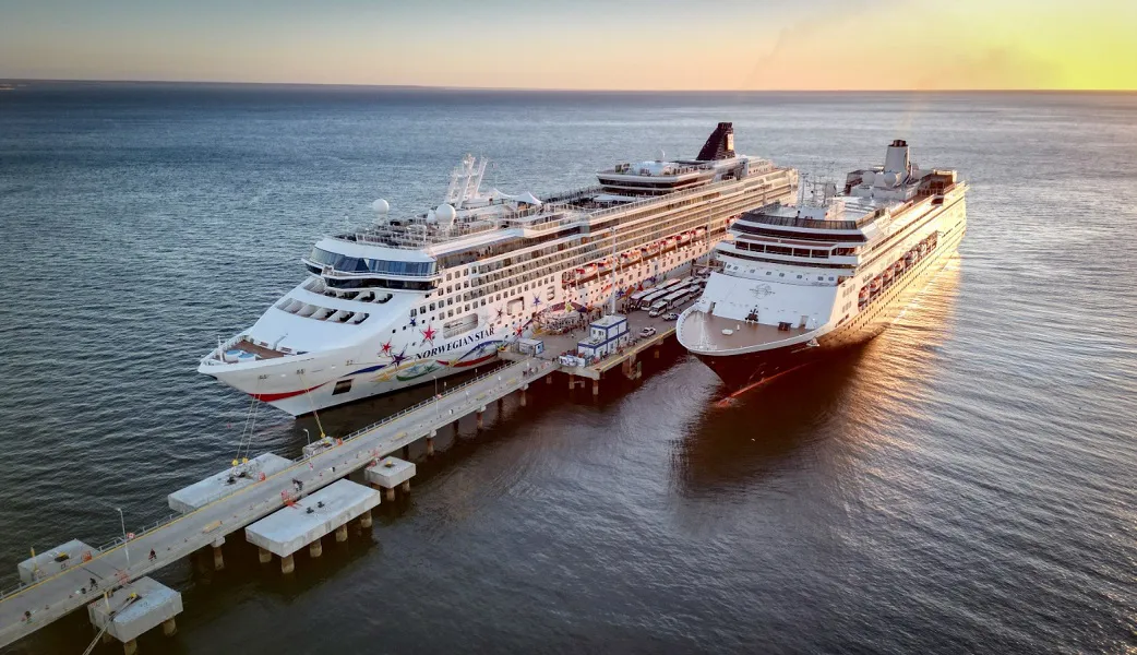 jornada de doble amarre de cruceros en Madryn