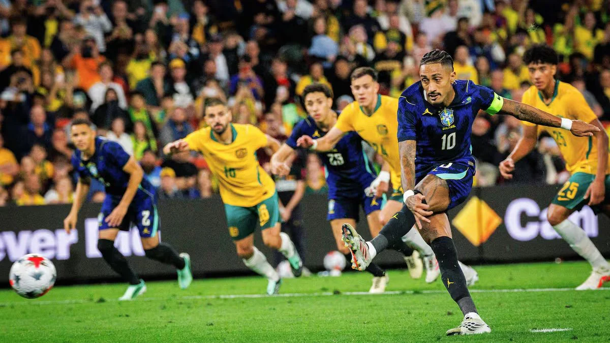 Brasil le dio vuelta el partido a Australia. Foto PATRICK HAMILTON / AFP / LA NACION