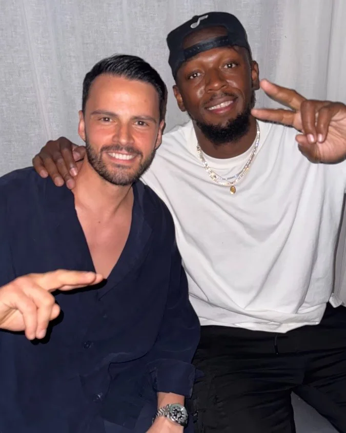 Usain Bolt en una de las fiestas de la agencia.