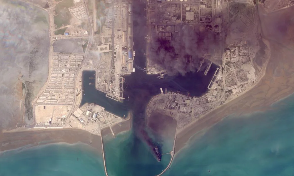 Imágenes satelitales de Irán. Foto Planet Labs PBC vía AP/Infobae