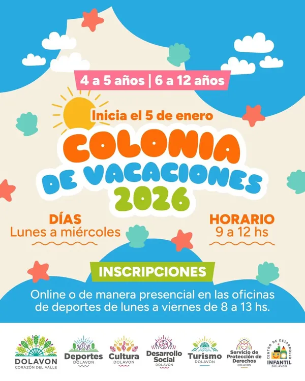 Flyer COLONIA DE VACACIONES 2026