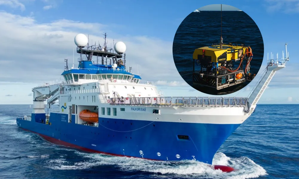 Buque Falkor y ROV SuBastian