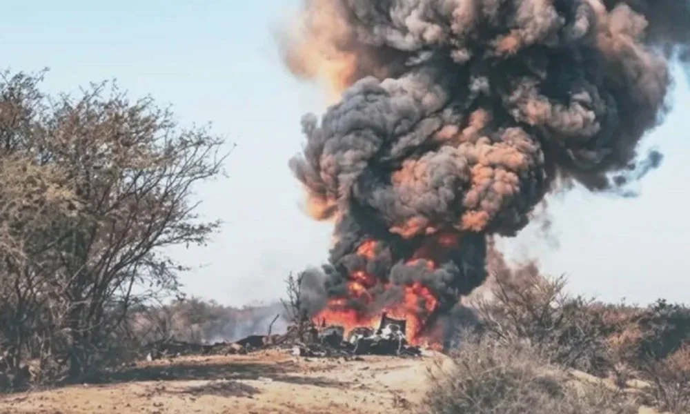 Cayó un avión en Perú. Foto IG @lalupa_pe