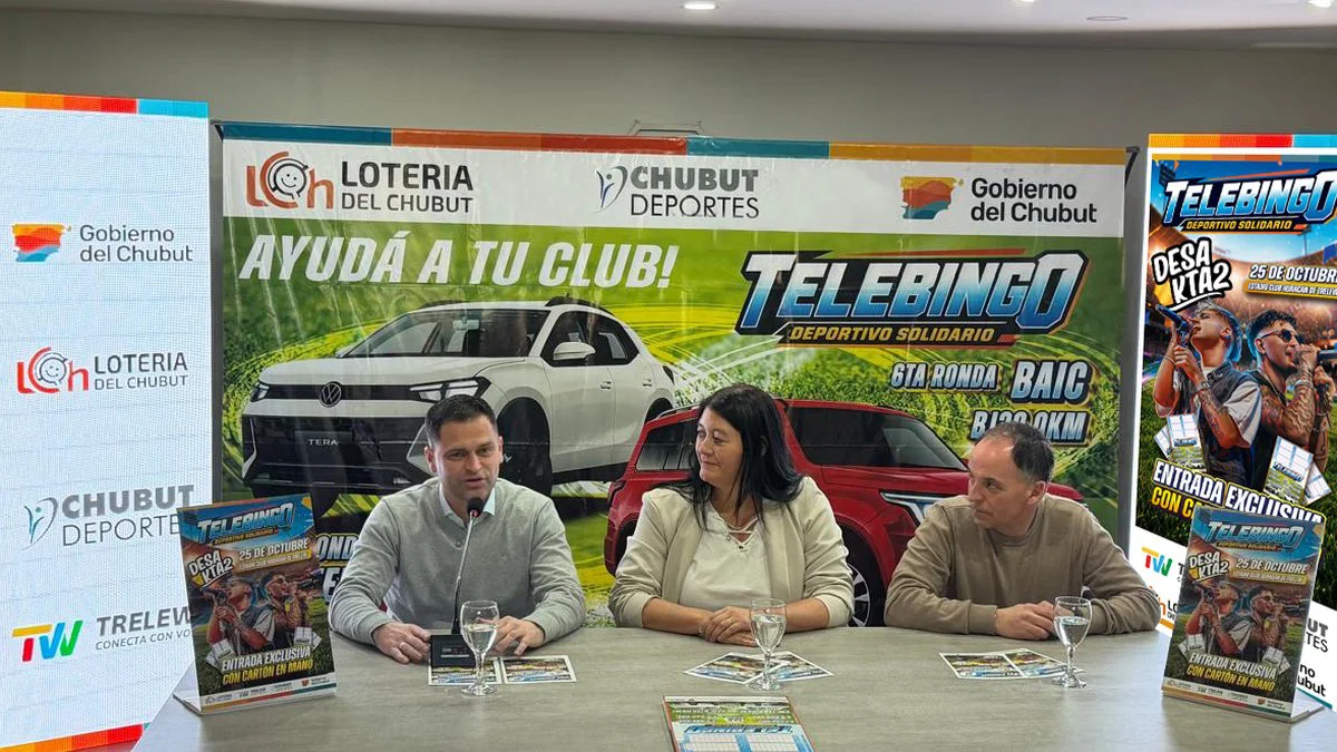Presentación del Telebingo Deportivo en Trelew