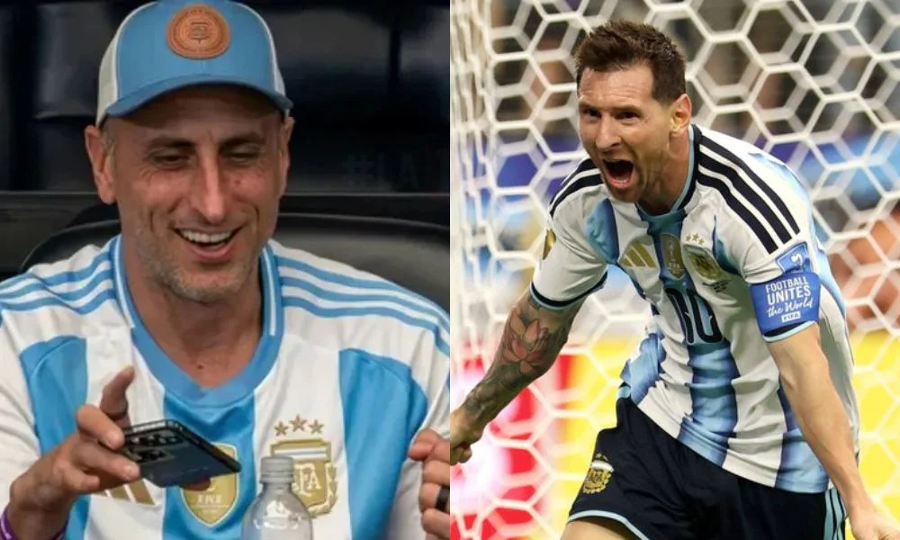 Manu Ginóbili y Lionel Messi. Fotos Ámbito y X @Argentina