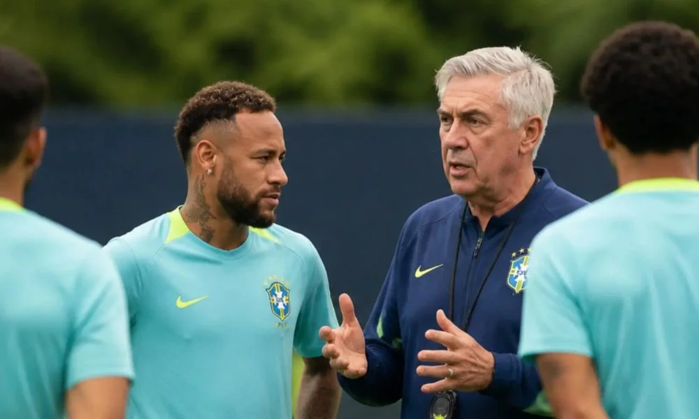 Carlo Ancelotti y Neymar. Foto Criterio Hidalgo