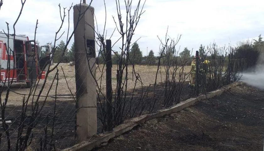 Lugar del incendio en el Doradillo