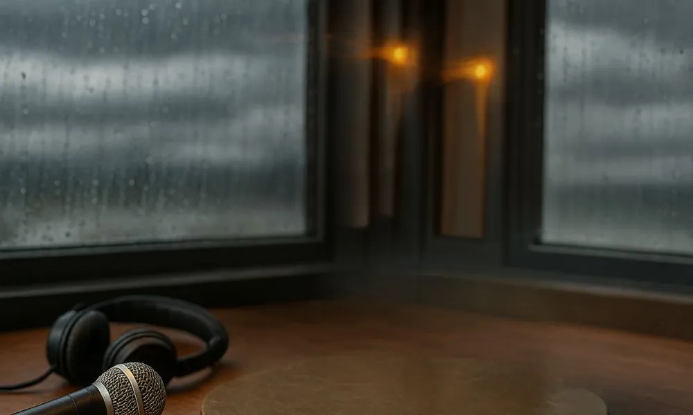 ventana con viento y lluvia