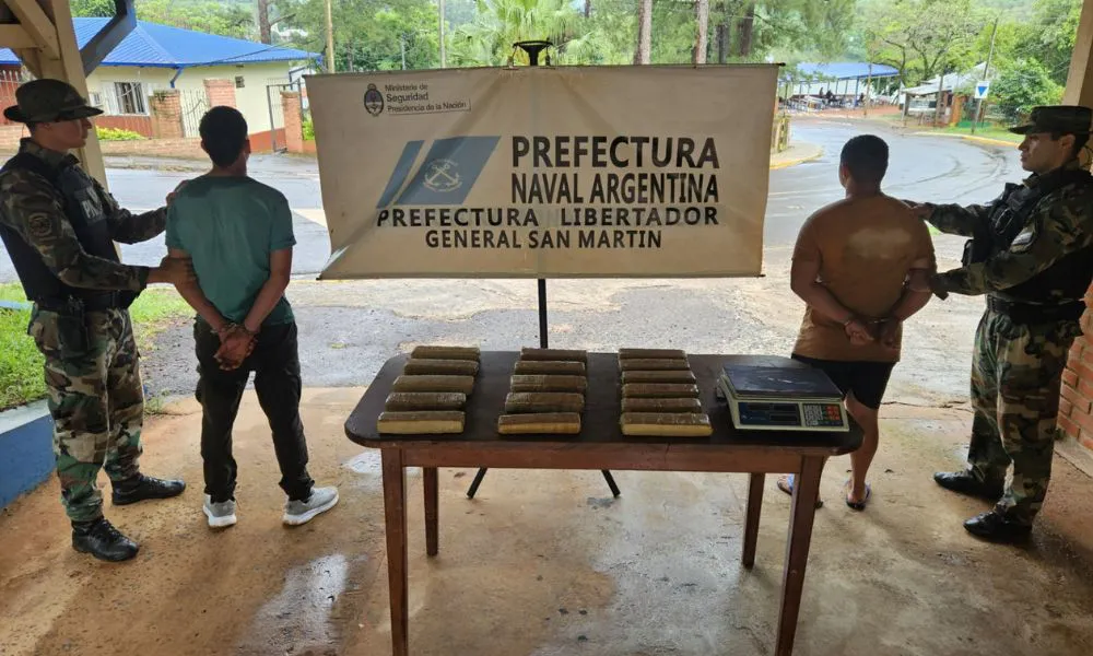 Prefectura incautó más de 20 kilos de droga durante dos operativos en Misiones