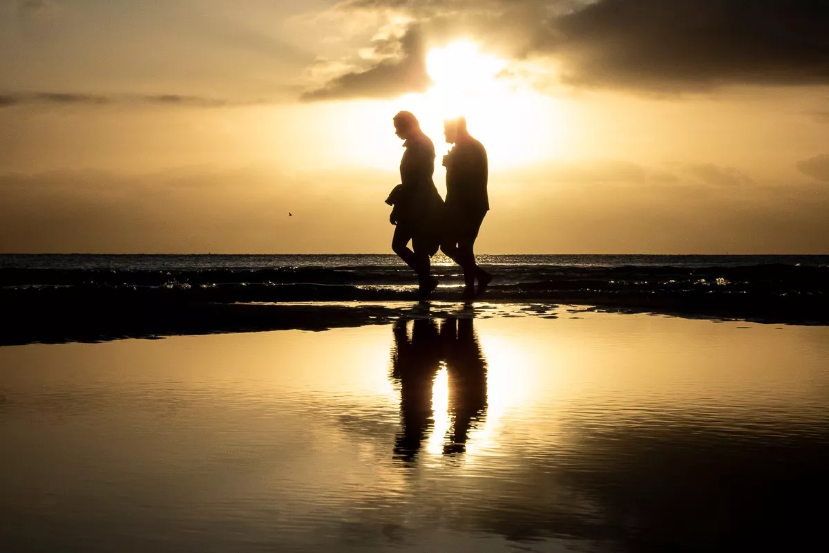 Caminata al amanecer en Puerto Madryn Darío Sander en Facebook