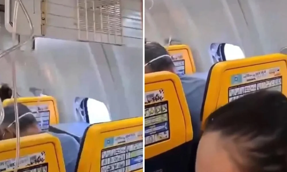 Ventanilla rota en avión de Ryanair