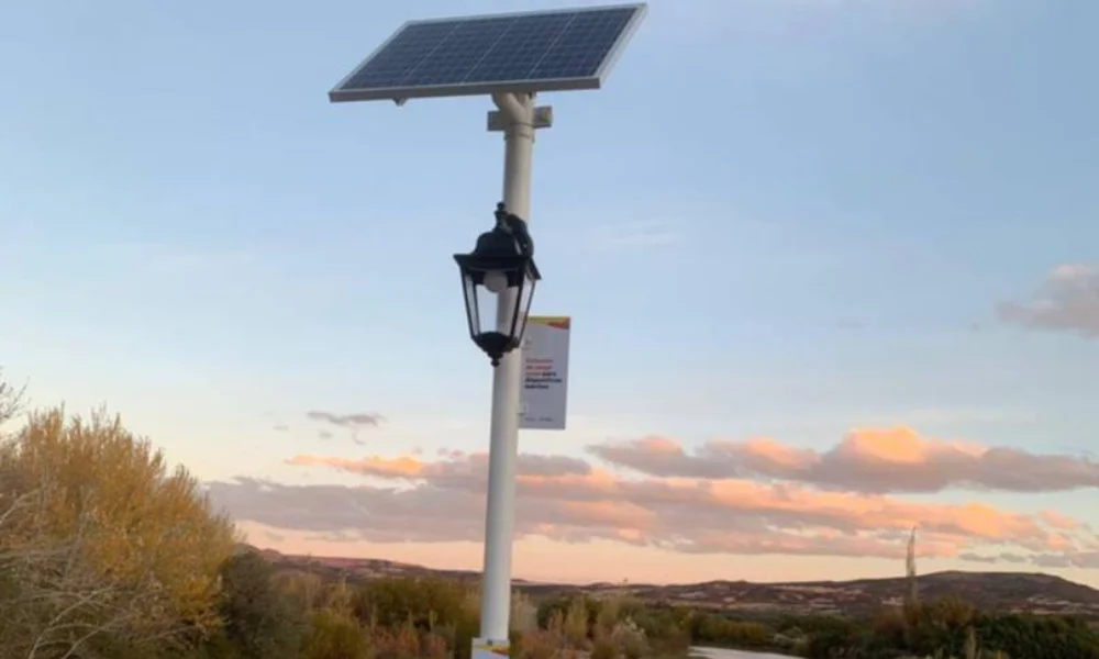 estación solar en Las Plumas