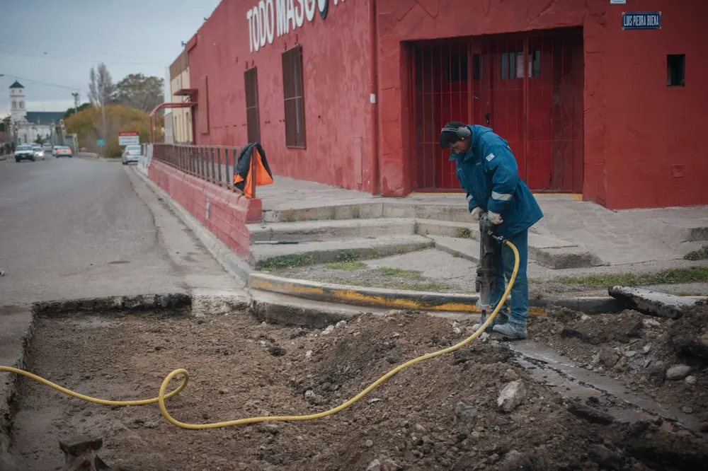 Plan de bacheo en Rawson