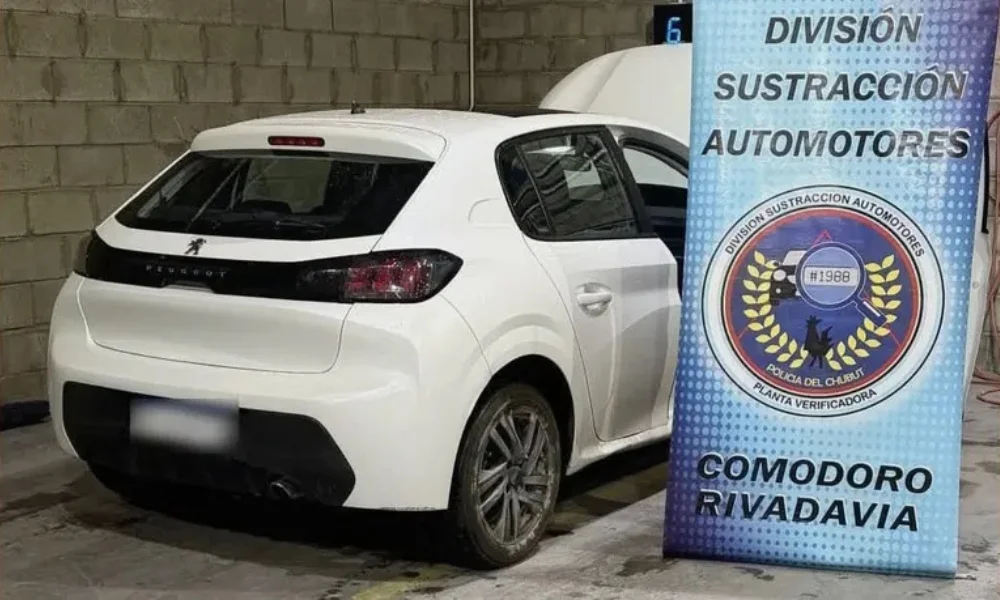 Vehículo con patente adulterada