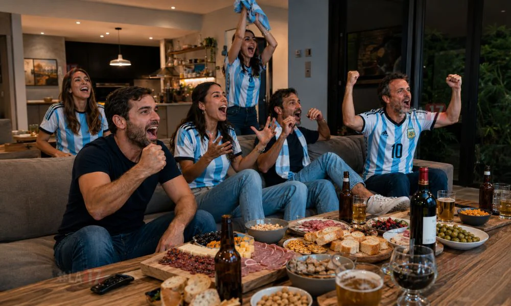 Comida y alcohol durante el Mundial. Imagen ilustrativa generada con IA por #LA17