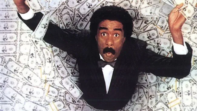 Richard Pryor en EL Gran Despilfarro, película de 1985