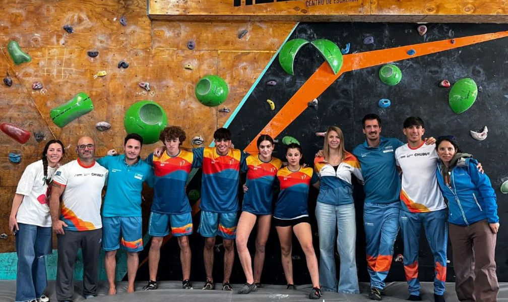 El equipo provincial de escalada completó su último entrenamiento en Comodoro.