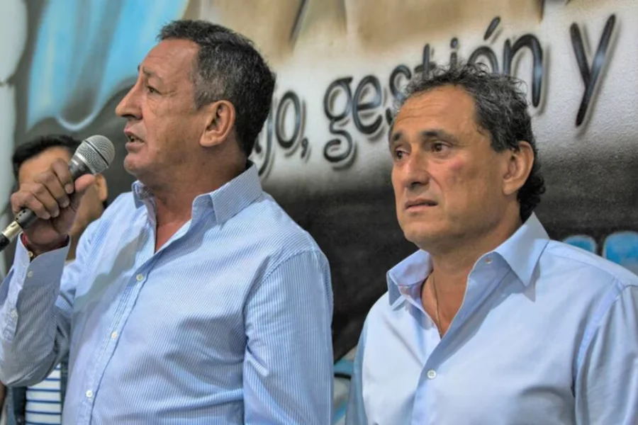 Omar Maturano, de La Fraternidad, y Sergio Sasia, de la Unión Ferroviaria