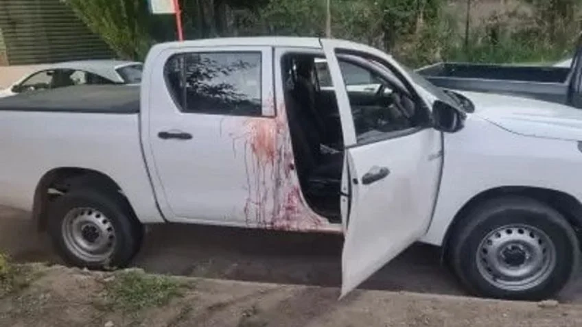 Camioneta Toyota Hilux donde se produjo el femicidio