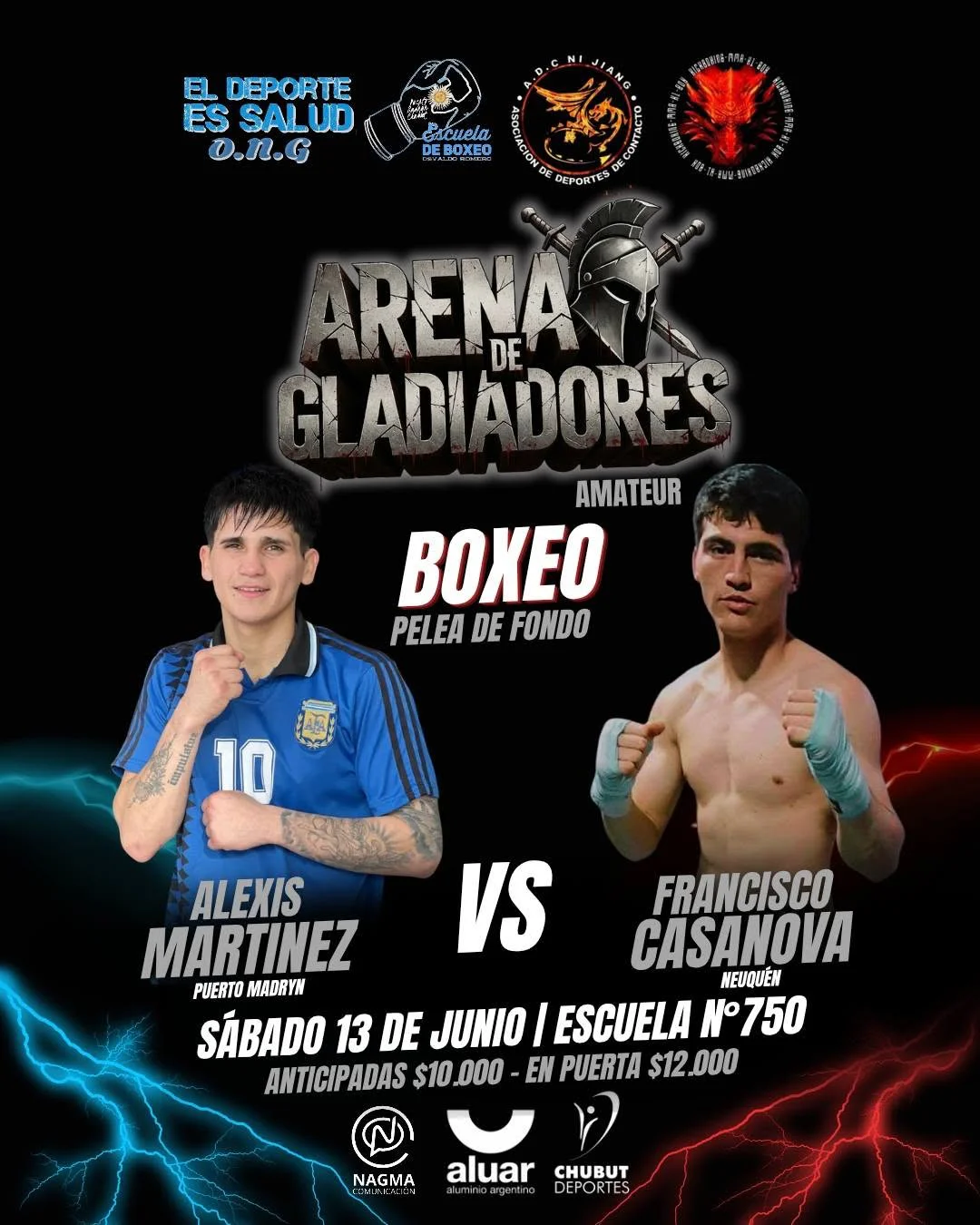 El evento reunirá combates de king boxing y boxeo amateur en una extensa programación. 1