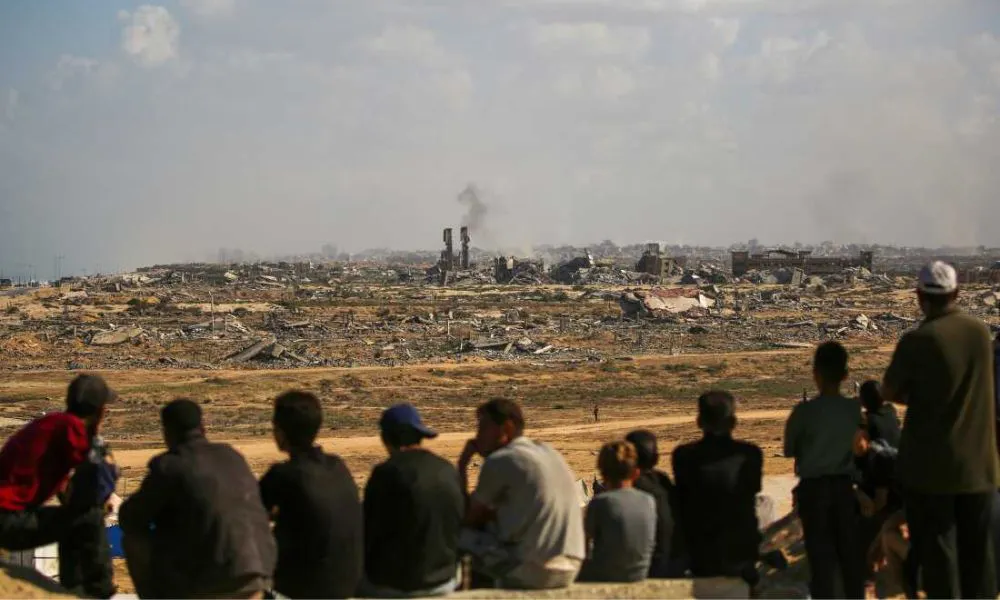 La destrucción en Gaza. Foto: Eyad Baba/Getty Images/NPR