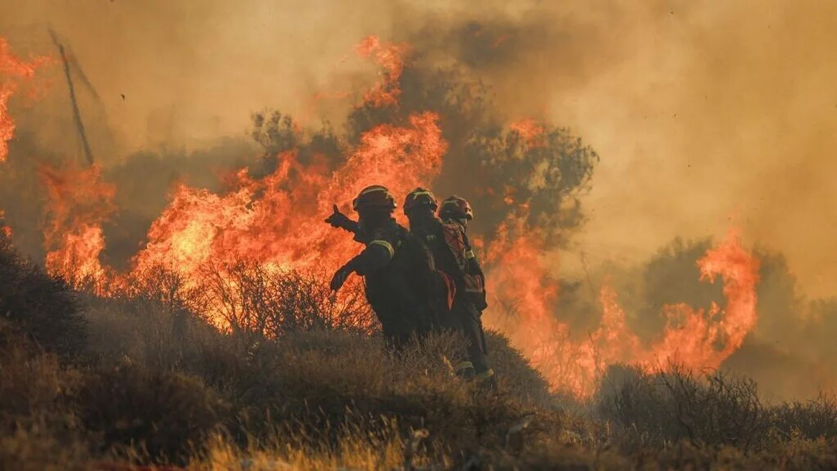 Incendio en Creta Grecia Foto: RFI