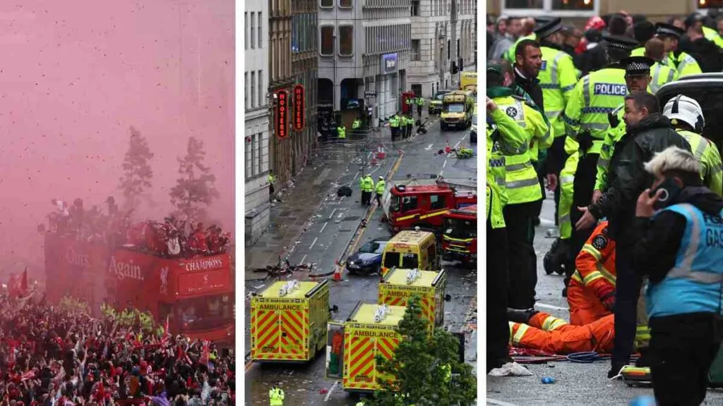 Una multitud celebraba el título del Liverpool cuando un coche embistió a los asistentes.